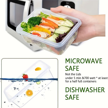 12-piece kitchen storage container lunch box set, BPA Free microwave refrigerator safe portable lunch box 12pcs-set