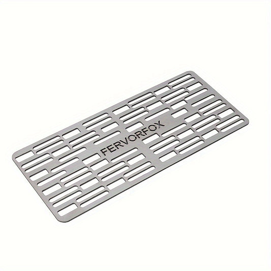 1pc, BBQ Grill, Camping Baking Tray, Hick Barbecue Grid Replacement Net, Stainless Steel Grill Net, Portable Picnic Grill, Home Barbecue Plate, Outdoor Tool, Cookware, BBQ Accessories, Grill Accessories