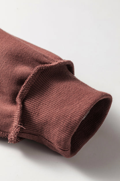 Light Pink Oversize Drop Shoulder Reversible Mock Neck Sweatshirt
