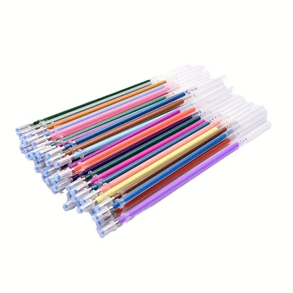24pcs Glitter Gel Pen Refills - Multicolor Ink Replacement Cartridges for Art, Crafts & Writing - Gel Ink Pen Refills Set, Writing Instruments|Organized Display|Durable Plastic