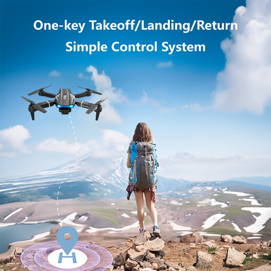 2025 Drone Toy With Dual Camera, Phone APP FPV Double Folding RC Quadcopter Altitude Hold, One Key Take Off Remote Control For Men Gift Indoor Outdoor RC Helicopter, New Year Gifts