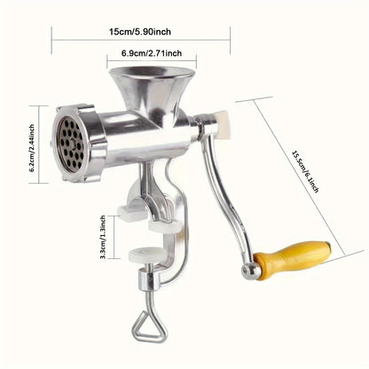 Durable Metal Meat Grinder & Vegetable Chopper - Manual Kitchen Tool Ideal for Business and Home Cooking, Revolutionize, Cooking Tools