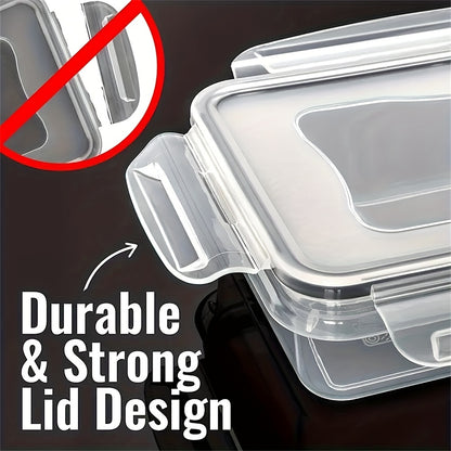 12-piece kitchen storage container lunch box set, BPA Free microwave refrigerator safe portable lunch box 12pcs-set