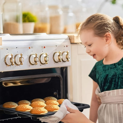 5pcs/set, Nonstick Bakeware Set, Baking Pans Set With Round Cake Pan, Square Cake Pan, Loaf Pan, Muffin Pan & Roasting Pan, Baking Sheet Set Dishwasher Safe Easy Clean For Oven Safe