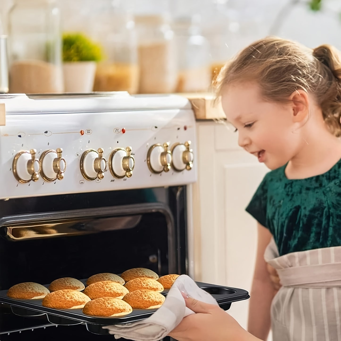 5-10pcs Non-Stick Bakeware Set, Round Cake Pan and Square Loaf & Muffin Tins with Roasting Dish – Oven Safe, Easy to Clean, Dishwasher Friendly