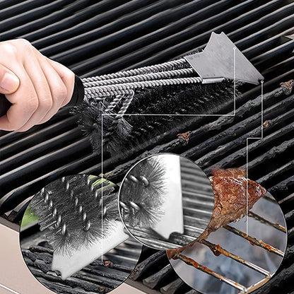 1pc Stainless Steel Grill Brush - Upgrade Your BBQ Game Cleaning & Maintenance Tool!