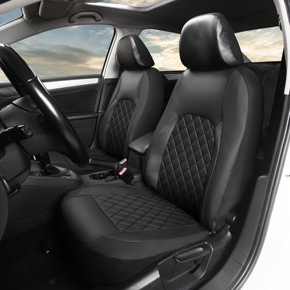 Universal Faux Leather Car Seat Covers Full Set Car Seat Covers Full Set Front Seats and Rear Bench, Universal Fit 5 Seat Covers for SUV, Automotive Truck, Scratch Proof