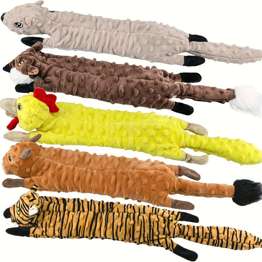 1/5 Packs Dog Squeaky Toys Pack, Bubble Plush Puppy Teething Pet Toys, Crinkle No Stuffing Animals Dog Toy, Doggies Chew for Large Small Medium Breed
