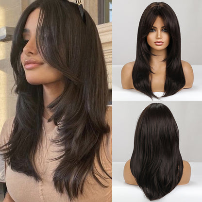 Gradient Gray Layered Women's Synthetic Wig