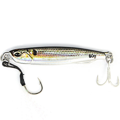 Ultimate Metal Cast Jig Spoon - Highly Realistic 3D Printed Saltwater Fishing Lure with Enhanced Durability, 30G/40G/60G Weight Options, and Artificial Bait Tackle for Increased Catch Rate