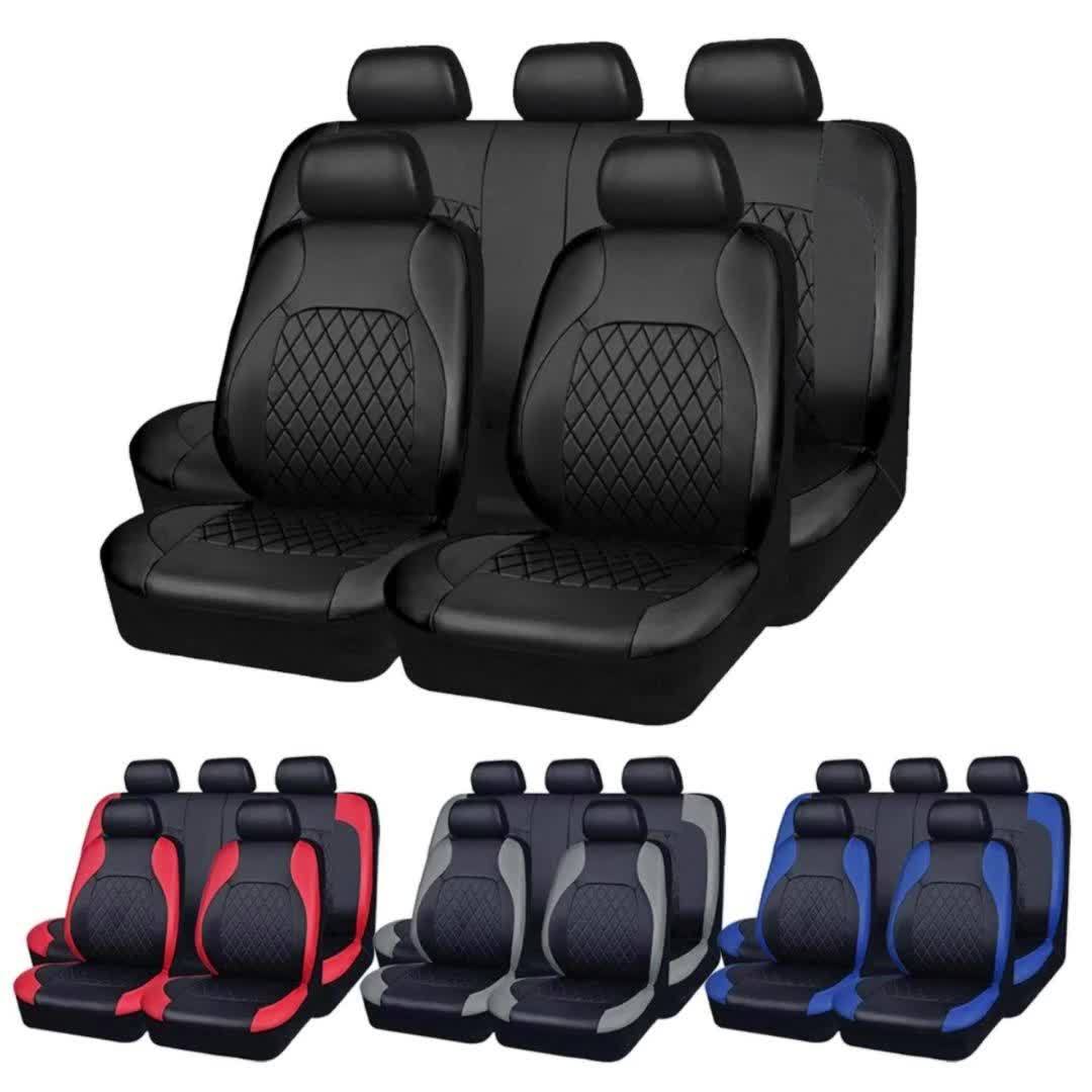 Universal Fit PVC Leather Car Seat Covers for 5 Seats, Universal Car Seat Protection