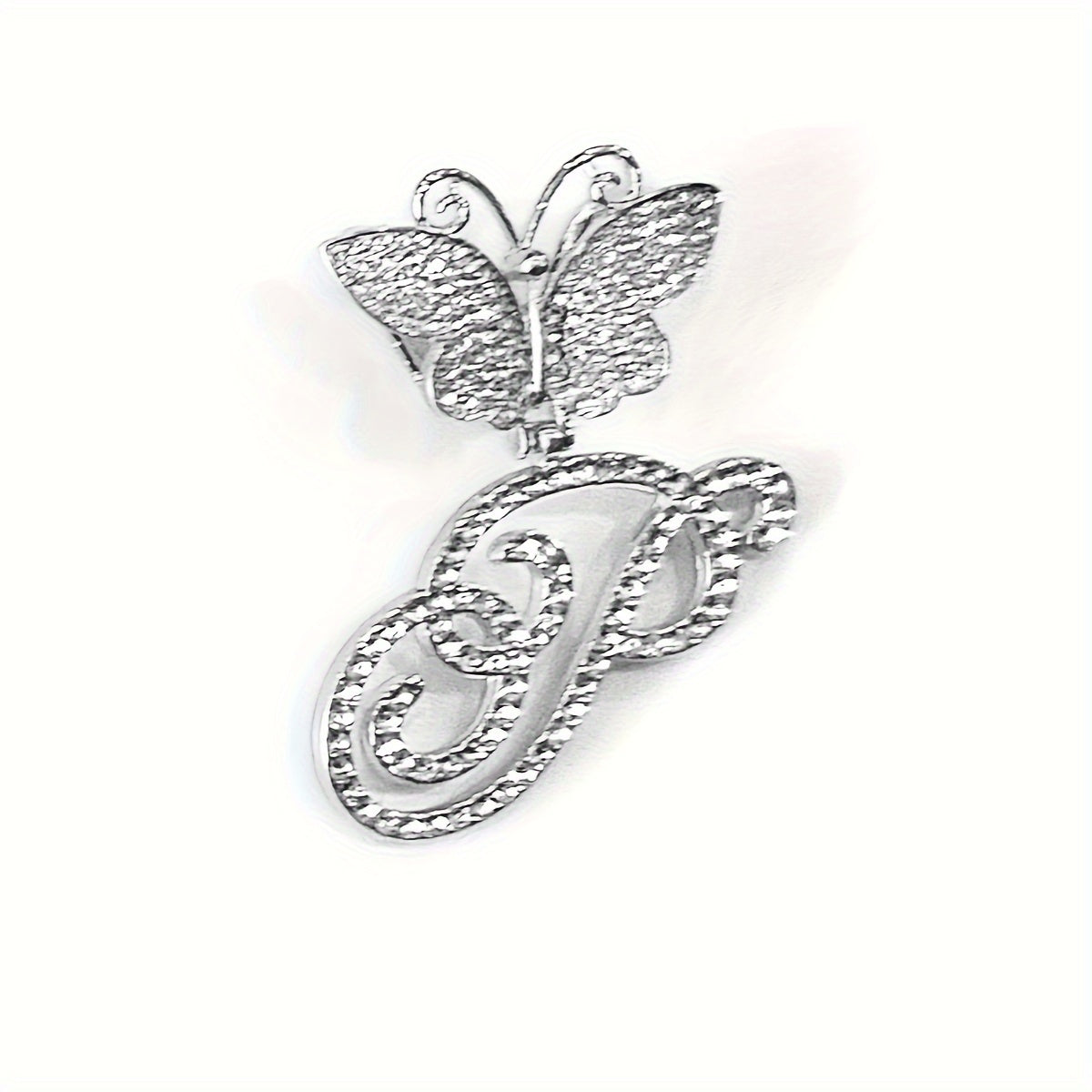 Trendy Shiny Butterfly Cursive Letter Cuban Chain Anklet For Women A-Z Letters Anklets Punk Hip Hop Style Sparkling Barefoot Jewelry