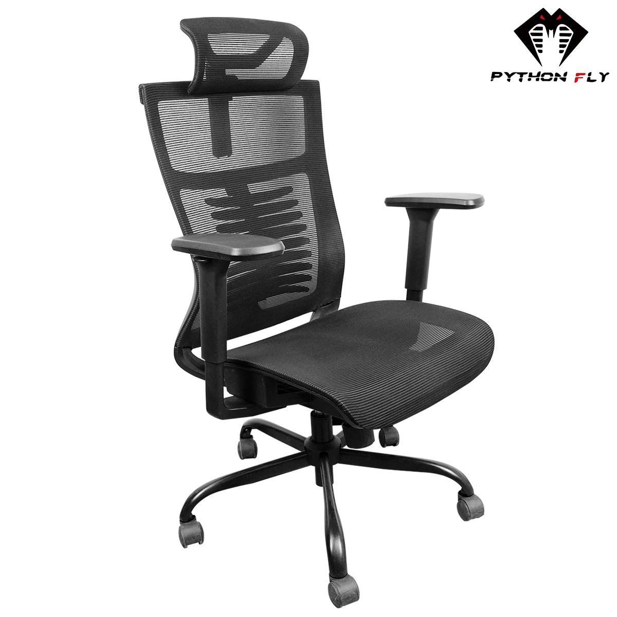 High-end Gaming Chair, Ergonomic, Height-adjustable, Flat, Foot-rest Chair (Black)