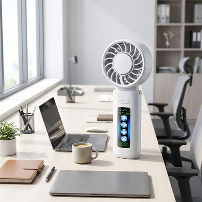 Portable Handheld Fan Personal Desk Fan Adjustable 100 Speeds for Hiking Camping Beach Compact Size for On-the-Go Cooling
