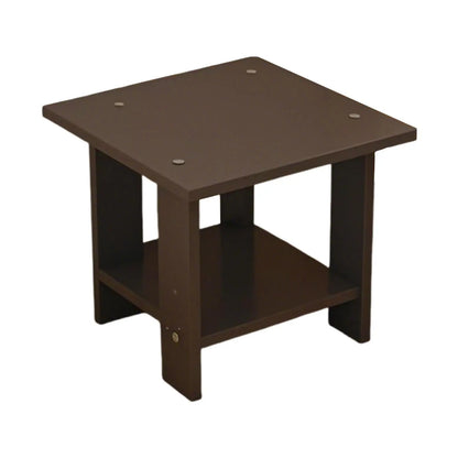 Wooden Double Layers Bedside Table Simple Solid Nightstands Night Table For Table Sofa Side Table Home Living Room Bedroom Furni