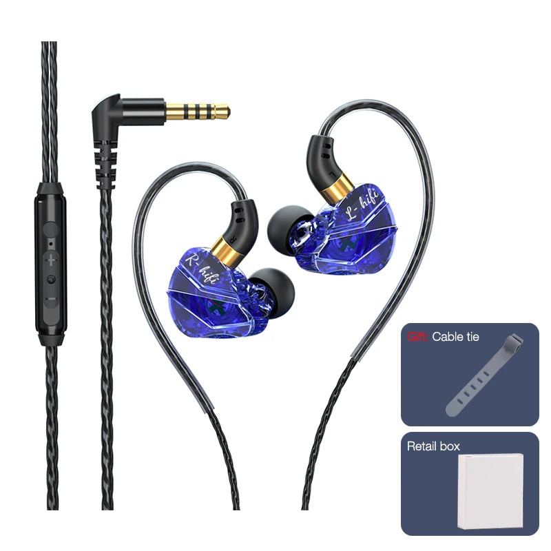 EARDECO 3.5mm Wired Earphone In Ear Wired Headphones Bass Sport Earphone Headphone with Mic Earphone Stereo Headphone Headset