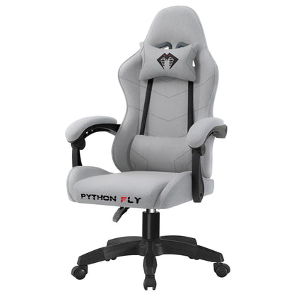 High-end Gaming Chair, Ergonomic, Height-adjustable, Flat, Foot-rest Chair (Black)