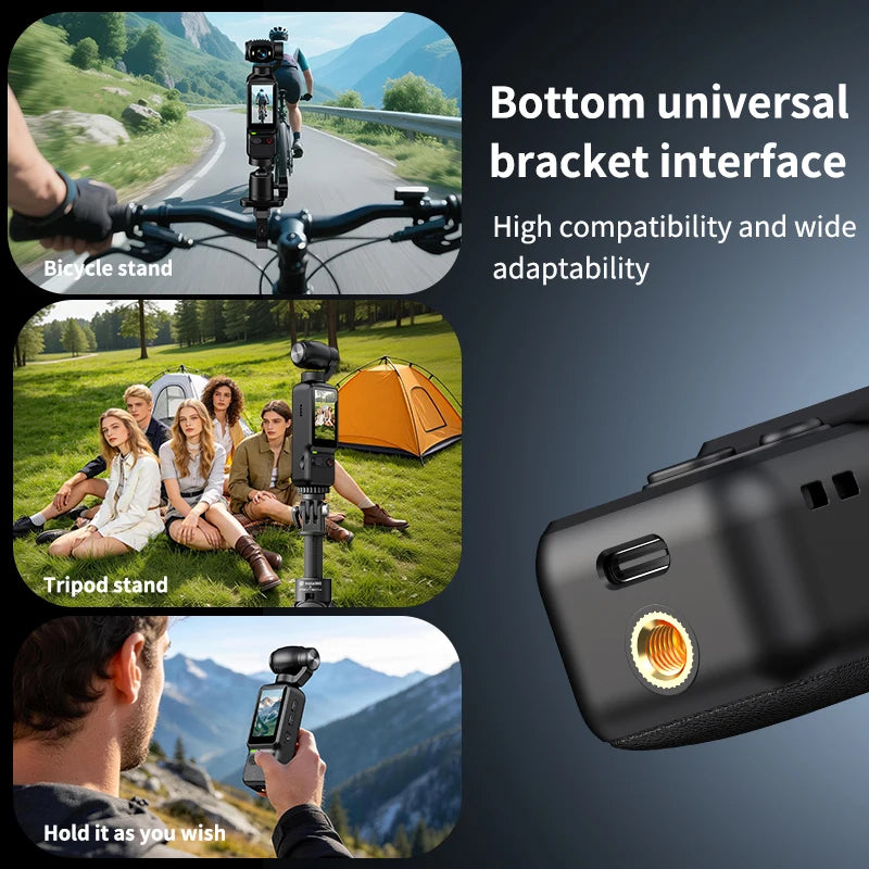 4K HD Handheld Outdoor Action Camera Portable Pocket Camera 180 ° Rotating Record Vlog Life Video Recording Entry Action Camer