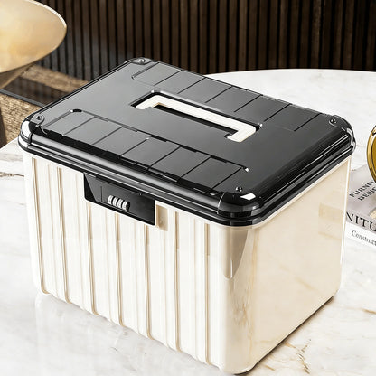 Lockable Storage Bin Garage Multi-Layer Organizer Box With Combination Lock Dustproof For Office Home Password Lock Storage Box