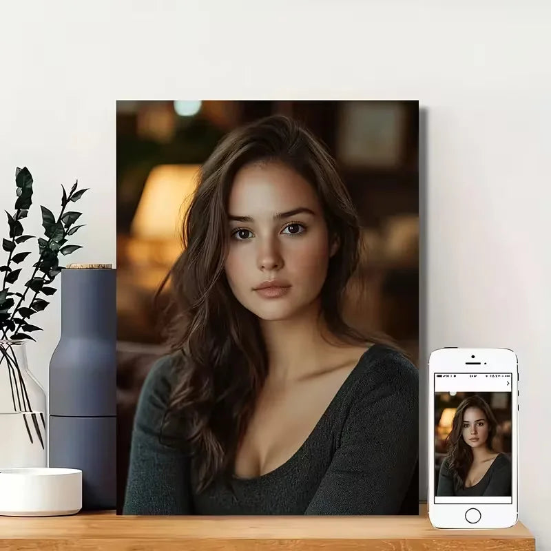Custom Canvas Wall Art — Elegant Living Room Portraits | A Unique, Exclusive Gift for Couples | Durable & Long-Lasting — Modern