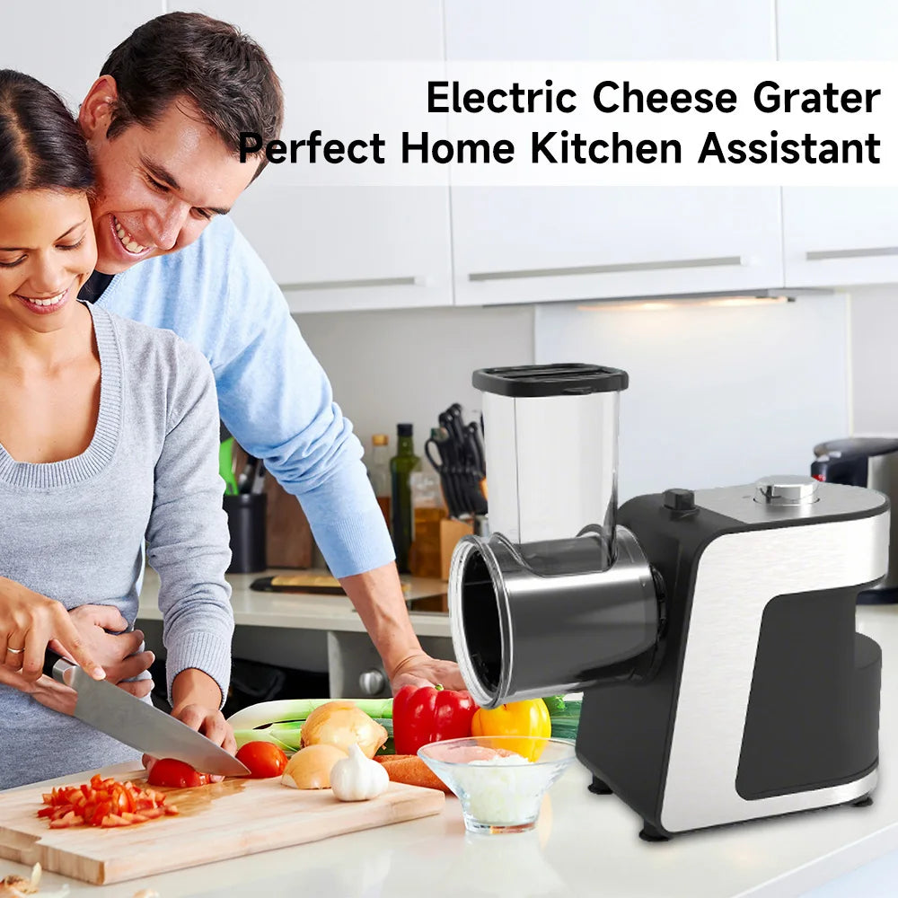 500W 5-in-1 Kitchen Electric Vegetable Chopper – Stainless Steel Slicer, Shredder/Grater for Cheese, Carrots, Potatoes, 220V