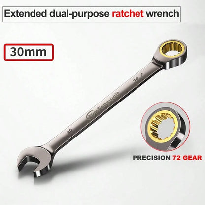 Ratchet Wrench 6-32mm, Combination Wrench, Dual-Use Wrench, Universal Repair Tool for Car and Motorcycle Maintenance