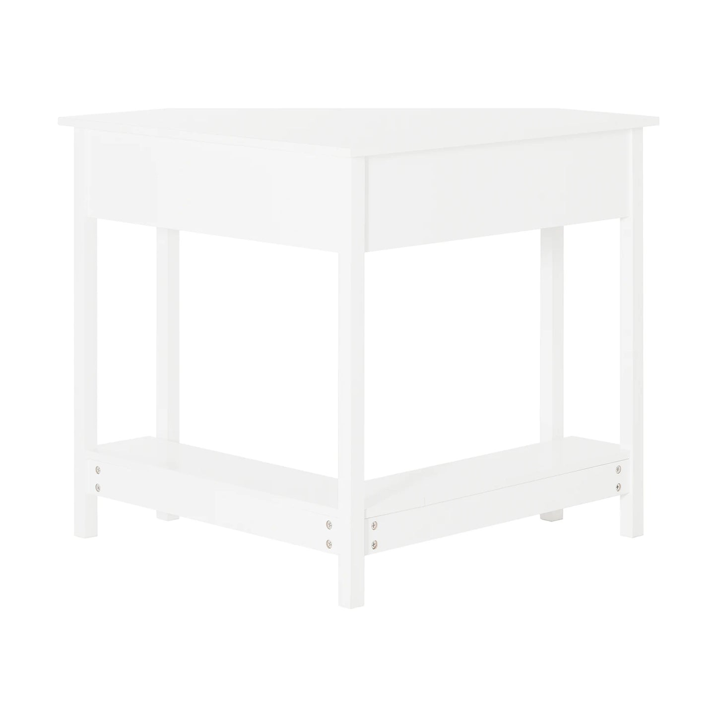 SoBuy®FWT31-W corner table white desk computer table worktable table with shelf HT approx: 76x76cm