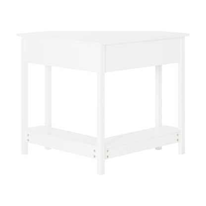 SoBuy®FWT31-W corner table white desk computer table worktable table with shelf HT approx: 76x76cm