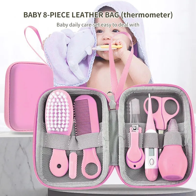 8PCS Child Care Cleaning Set Nail Clippers Comb Massage Soft Bristle Brush Set Kit