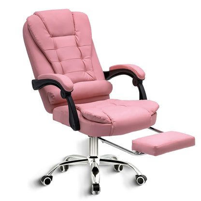 High-end Gaming Chair, Ergonomic, Height-adjustable, Flat, Foot-rest Chair (Black)