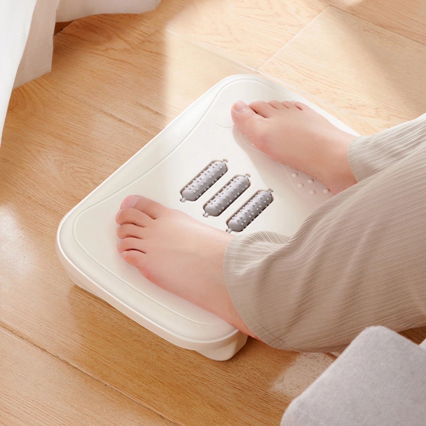 Office Footrest Footstool Ergonomic Under The Table Foot Stool With Massage Rollers Non-Slip Desk Step Stool Footstool Stepping