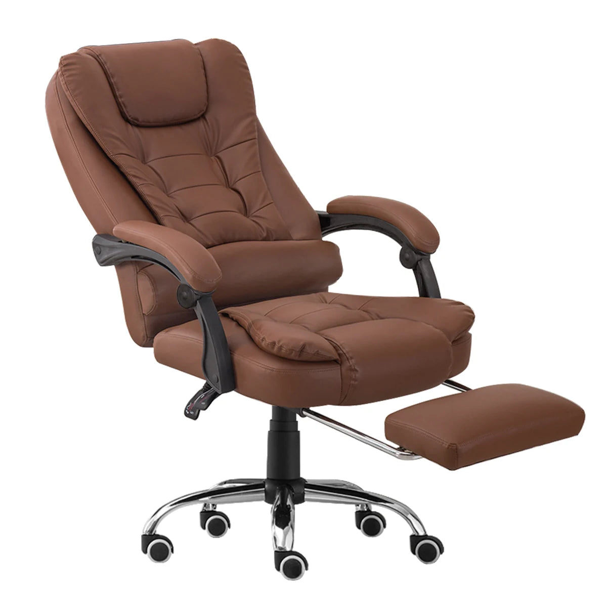 High-end Gaming Chair, Ergonomic, Height-adjustable, Flat, Foot-rest Chair (Black)