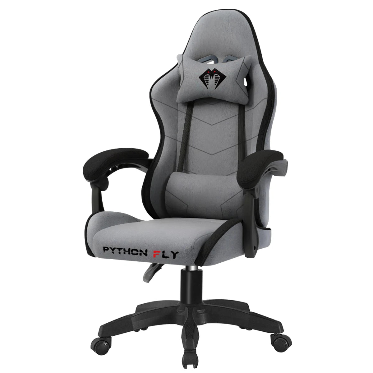 High-end Gaming Chair, Ergonomic, Height-adjustable, Flat, Foot-rest Chair (Black)
