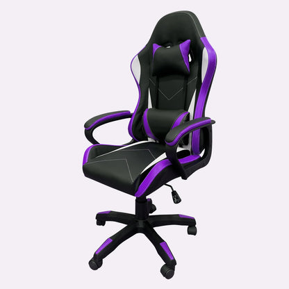 High-end Gaming Chair, Ergonomic, Height-adjustable, Flat, Foot-rest Chair (Black)