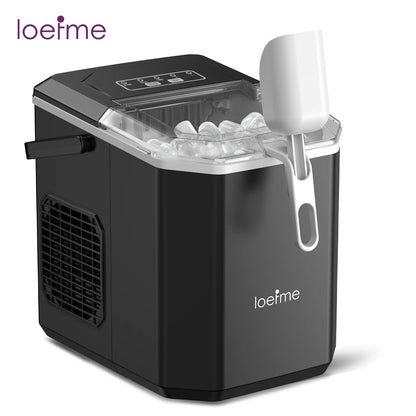 LOEFME Portable Ice Maker Machine 15kg/24h 6-13 Mins Quick Ice 16pcs Ice Cubes Countertop Ice Machine for Home Kitchen Party RV