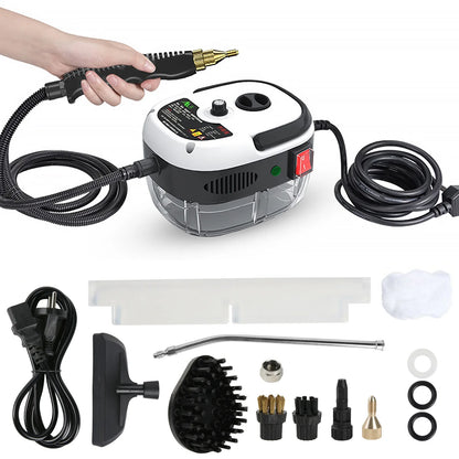 2500W Steam Cleaner High Pressure＆Temperature 105°C 3BAR Fast Heating 6-Speed 900ml Tank for Home/Car/Kitchen/Bathroom Cleaning