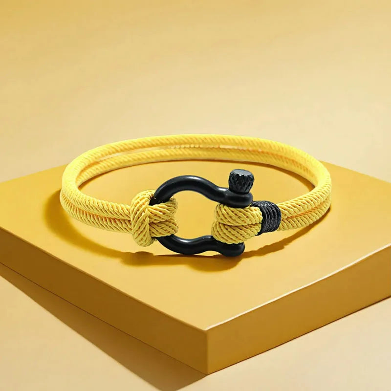 Noter Unique Outdoor Mountaineering String Bracelet For Men High Quality 4mm Cord Chain Wrap Braslet Leisure Wrist Accessories