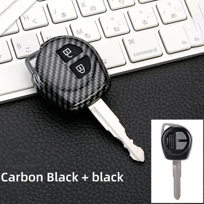 ABS Carbon 2 Button Car Remote Key Cover Case For Suzuki Swift Ignis Vitara Liana Ciaz Baleno Car Key Fob Case Cover Shell