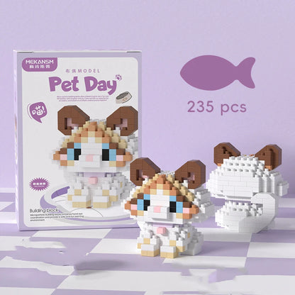 Pet Cat And Dog Animal Dolls Children's Educational Building Block Toys Suitable For Children's Birthday Gifts