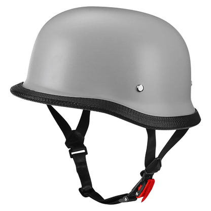 Motorcycle Half Helmet German Leather Vintage Helmet Casco Moto Motorcycle Open Face Helmet Biker Pilot DOT Certification M-L-XL