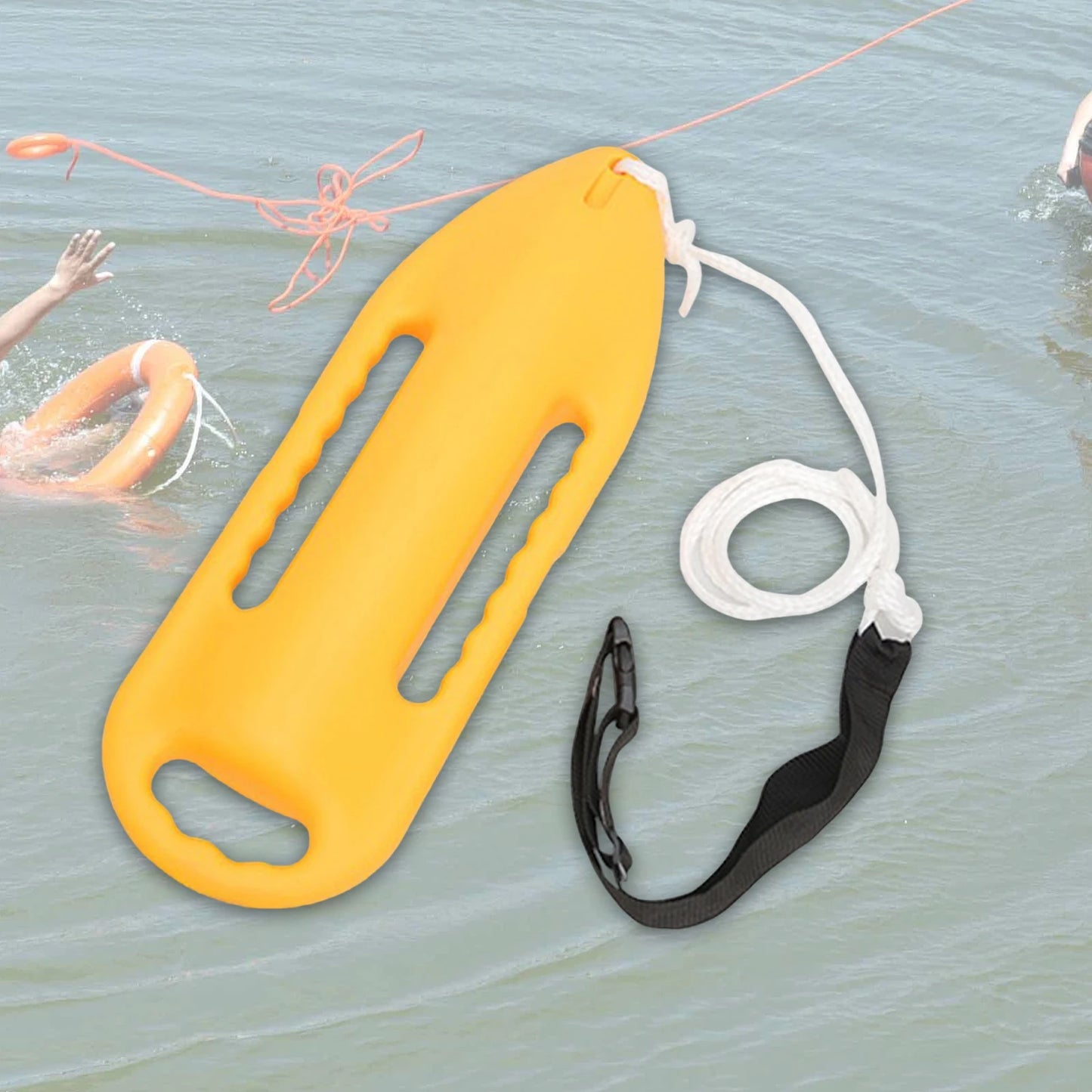 6 Handle Rescue Can Rescue Gear Survival Swim Buoy with Adjustable Waist Belt Snorkeling Kayaking Canoeing Rafting Accessories