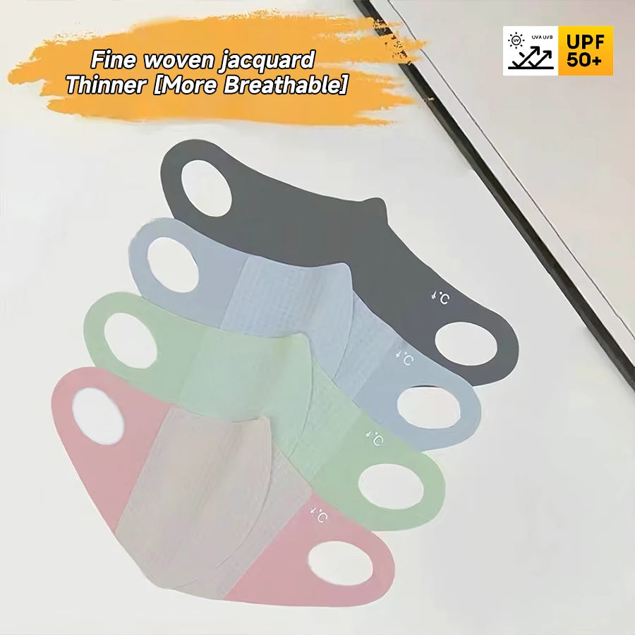 Summer Ice Feel Mask Women Traceless Sunscreen Sunshade Mask Eye Protection Angle Ice Silk Fashion Shade Mask