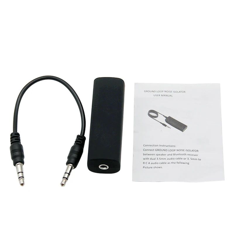 VAORLO Professional Audio Ground Loop Noise Isolator 3.5MM AUX Anti-interference Safe Accessory Clear Stereo For Car TV Speaker