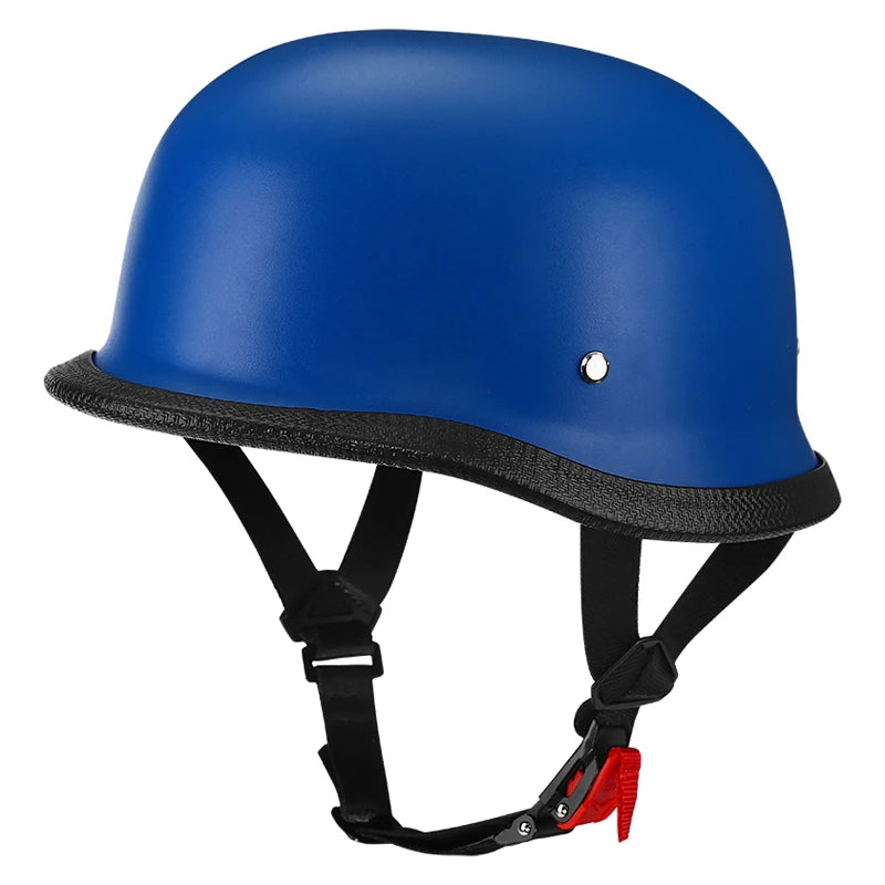 Motorcycle Half Helmet German Leather Vintage Helmet Casco Moto Motorcycle Open Face Helmet Biker Pilot DOT Certification M-L-XL