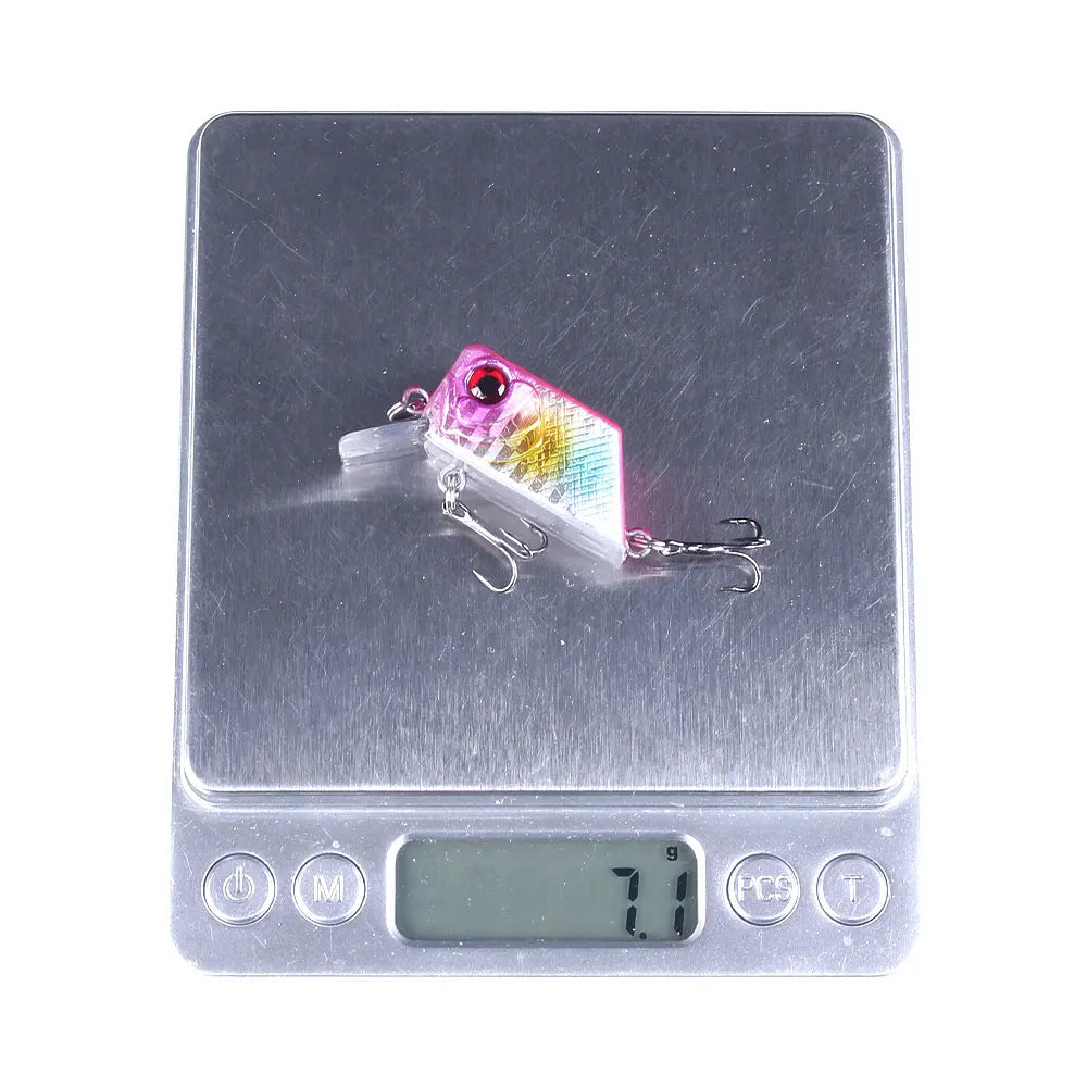 Hengjia 4.5cm 7g Square Crankbait Fishing Wobbler Diving Swimming Bait for Bass Pike Artificial Fishing Tackle