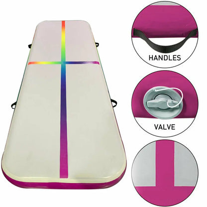Inflatable Gymnastics Mat 3x1x0.1m Training Mats, Air Track Training Mat, Yogo Floor Cheerleading with a Pump