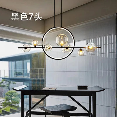 Modern Restaurant Glass Magic Bean Chandelier Nordic Bedroom bar New Aluminum Lamp