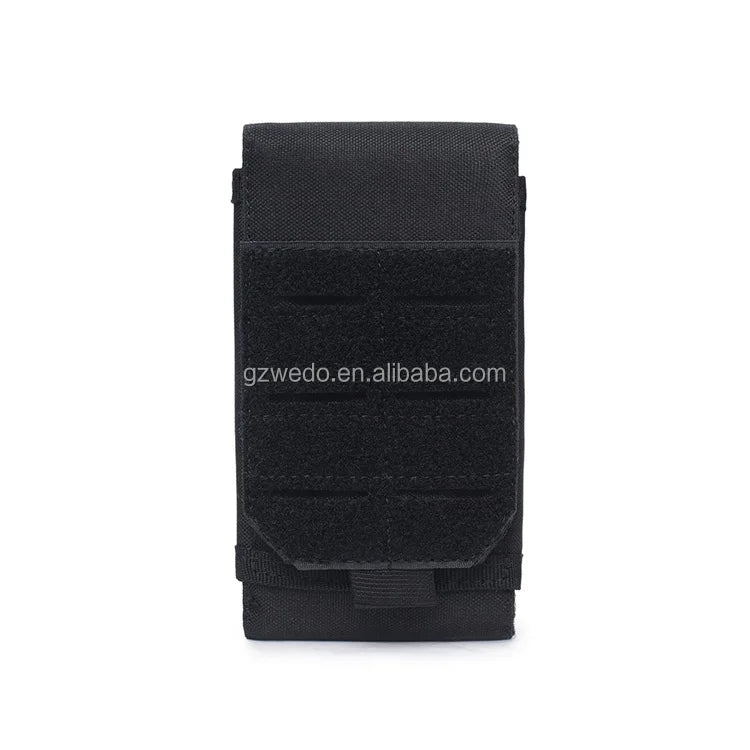 Laser Cut Tactical Molle Cell Phone Pouch, Universal EDC Carry Heavy Duty Loop Mobile Phone Belt Holster Cover Molle Small Pouch