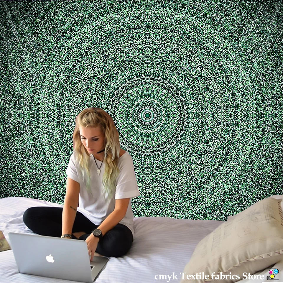 Mandala Tapestry Beach Yoga Mat Bedspread Table Cloth Hot New Decorative Wall Hanging Bohemia Indian Hippie Home 210x148cm