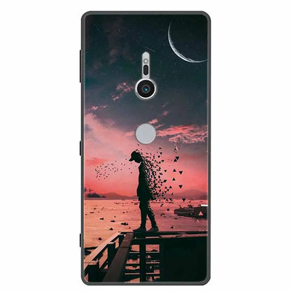 Case For Sony Xperia XZ1 XZ2 XZ3 Cover Silicone Painted Soft Phone Back Cases for Sony XZ2 Compact Premium Protective Funda Capa